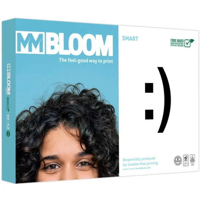 Папір офісний А3, 80 г/м2, 500 арк, MM BLOOM Smart